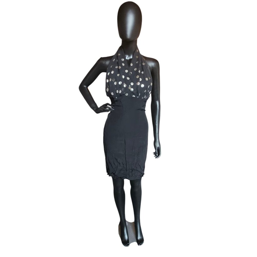 Vintage Polkadot Halter Cocktail